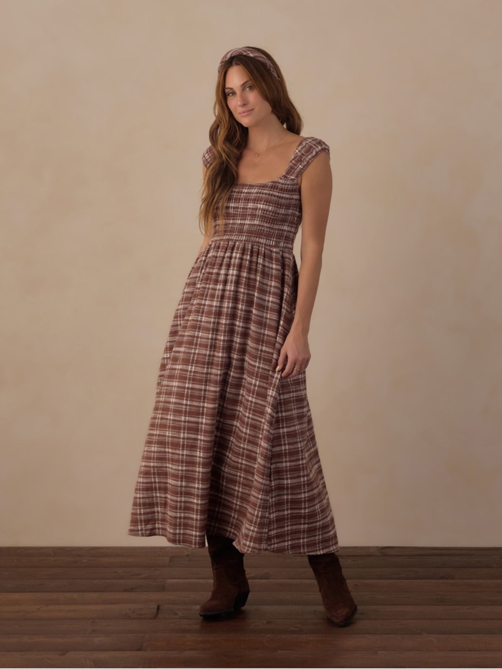NWT RYLEE + CRU Jess Dress Aspen Plaid